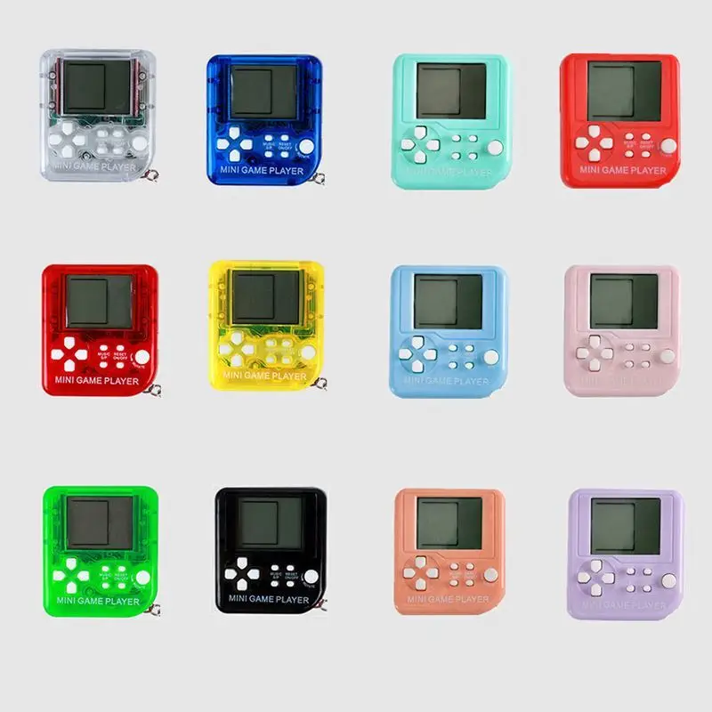 Cute Many Colors Mini Children Retro Nostalgic Toys Stand Alone Handheld Game Console Game Console Keychain
