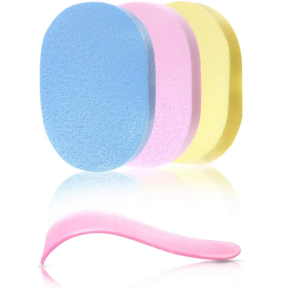 Hair Removing Sponge with Plastic Scraper Tool set for Women Waxing Makeup Applicator and more