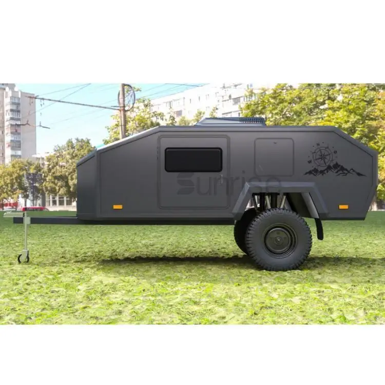 Factory Custom Mini Tourist Pop up Camper Teardrop, Wholesale Fashion Sleeper Travel Trailer Teardrop Camper Mini Caravan