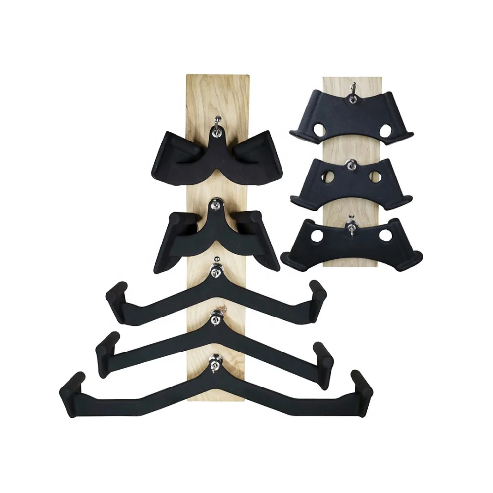 Back Strength Handle grips set 5 8 LAT Pull Down Bars Rowing T-bar V-bar Set Pulley Cable Machine Attachments