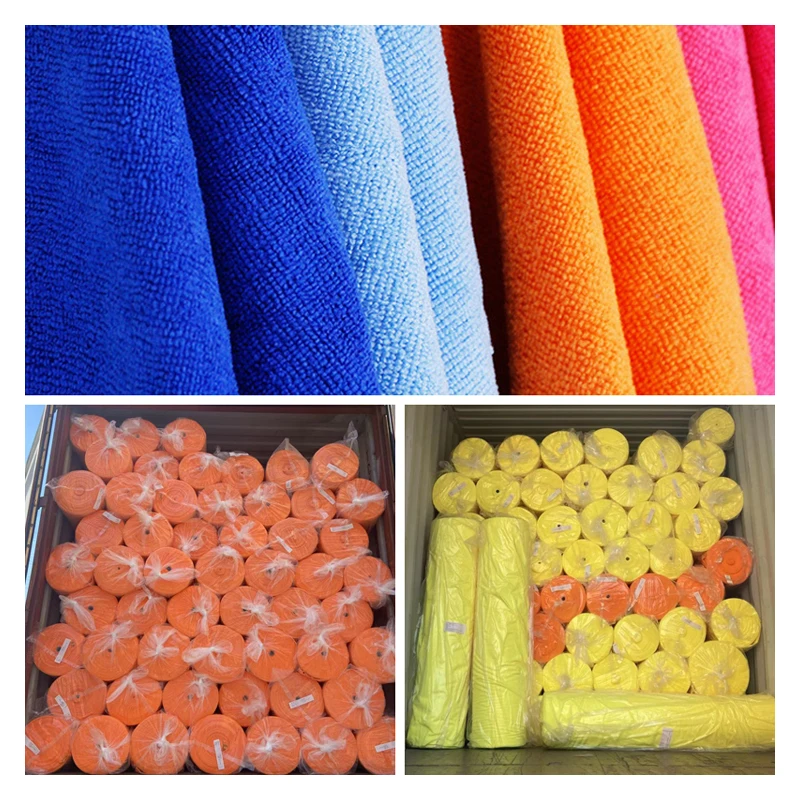 quality polyester microfiber body bath hand face facial towel quick drying towels fabric microfibre cloth in rolls material