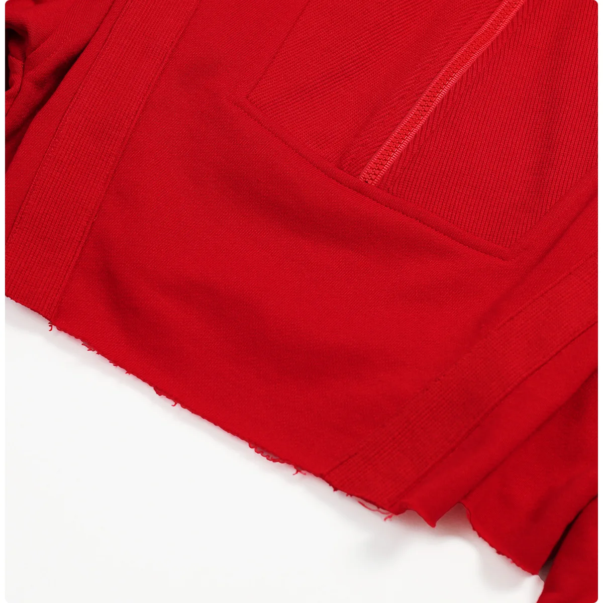 Wholesale New Womens Sports Jacket High Collar Zipper Casual Loose Breathable Fitness Long Sleeve Outerwear Crop Top Hoodies