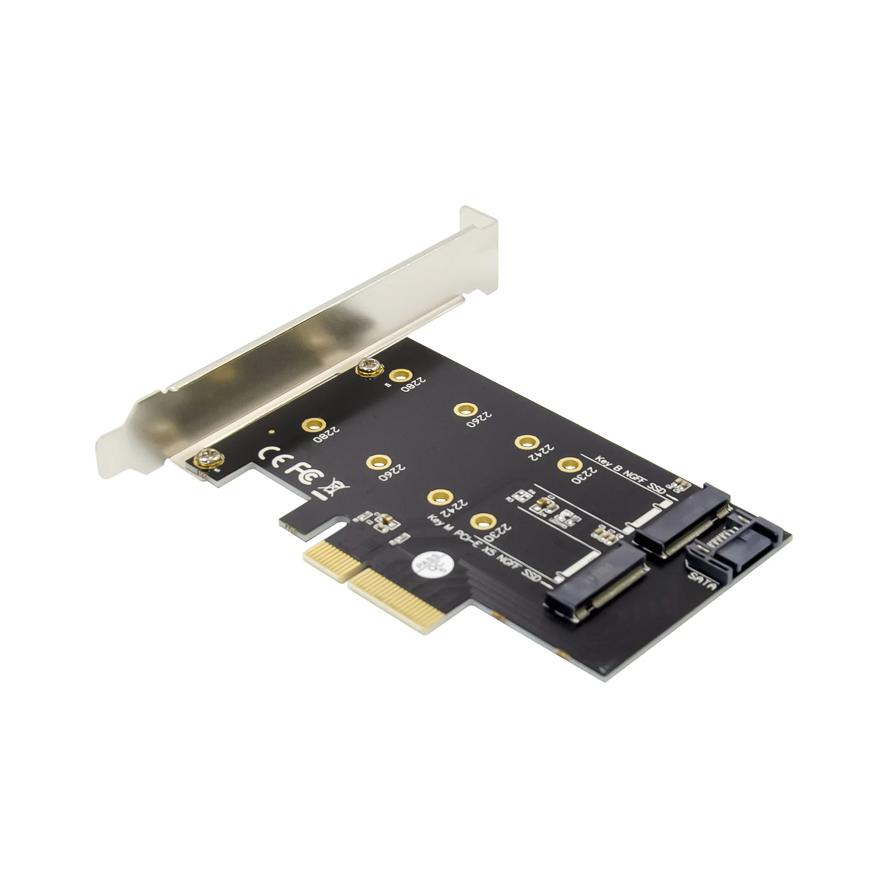 Новинка PCIe x4 M.2 NVMe переходная карта B Ключ M ключ NVME 22110 2280 2260 2242 2230 SSD PCie