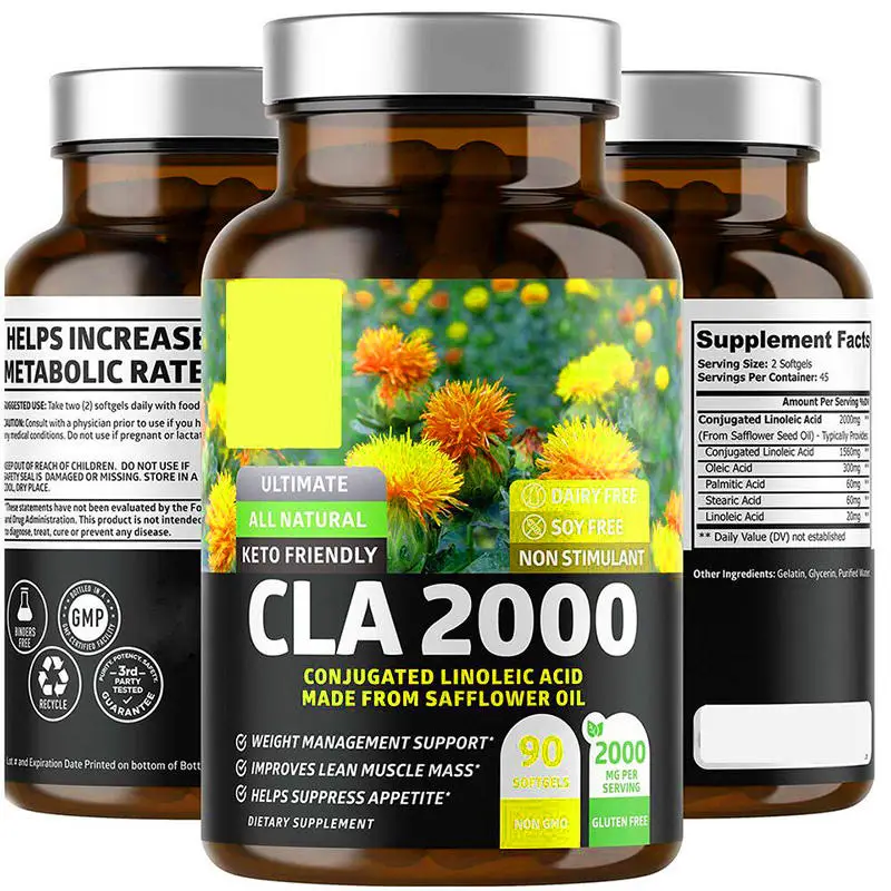 Max Strength CLA Softgel  Healthy Weight & Lean Muscle Mass Supplement for Adults