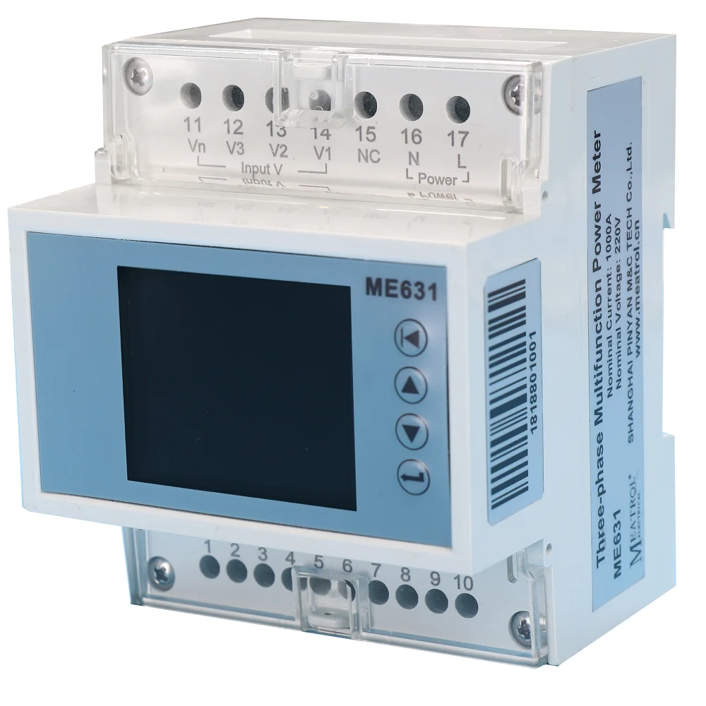 Rogowski Smart Data Logger Three-Phase Energy Meter RTM Digital Display with Energy Channel Digital Data Logger