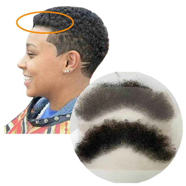 On Sale Woman Afro Hairline 100% European Virgin Human Hair Preplucked Natural Black Afro Curl Lace Hairpieces Toupee For Women