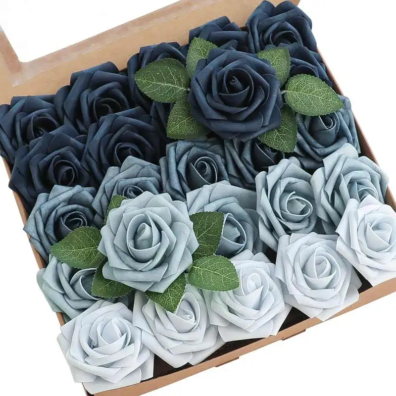 Hot Sale Silk Rose Wedding Flower Bouquet Bulk Silk Rose Bouquet Flowers For Bridal