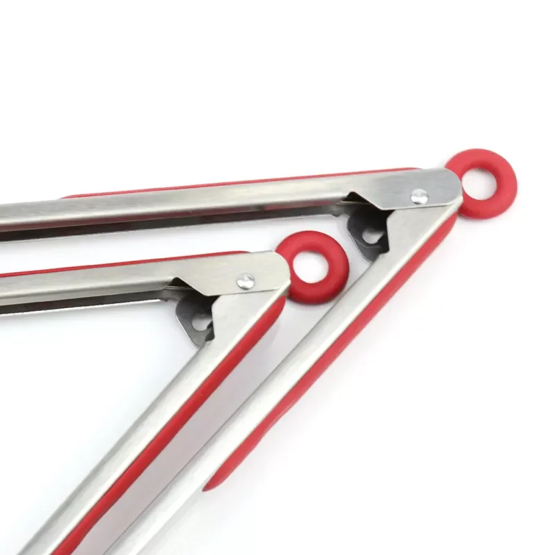 New Product 9/12inch Ecofriendly Silicone Household Flat Food Tongs With Lock