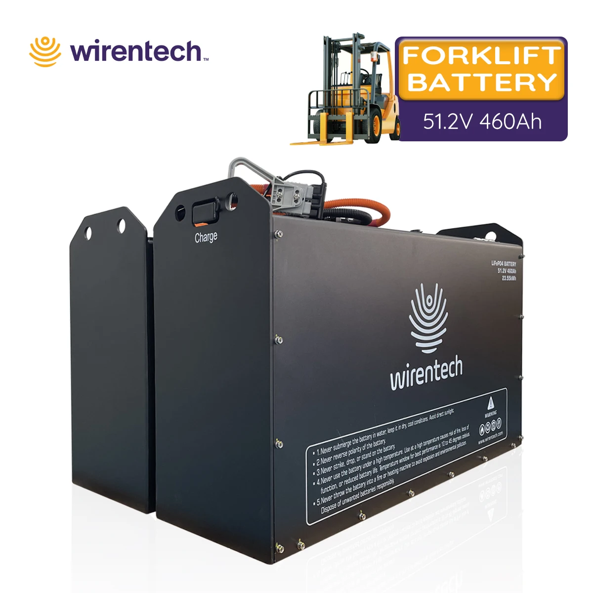 Marine Cranes 48v 460Ah LFP battery for Material Handling Equipment Rough Terrain Forklift Service Cranes Skid Steer Telescopic