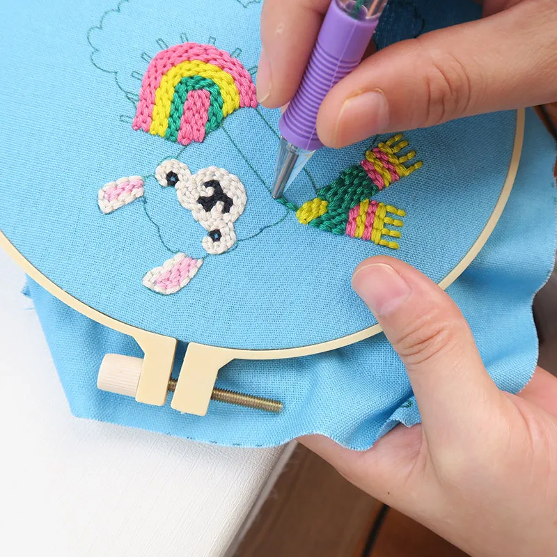 High Quality Embroidery Frame With Stand Diy Cross Stitch Embroidery Kanvas Embroidery Stand Wooden Cross Stitch