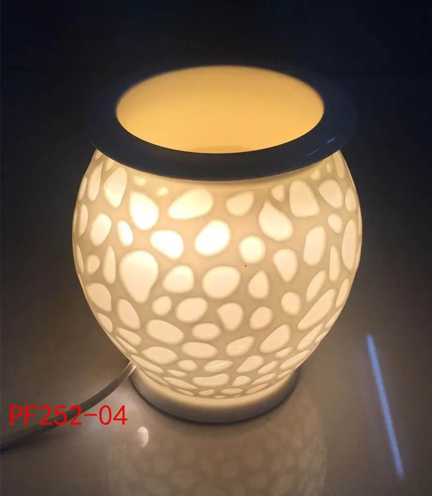 Customized Ceramic Candle Warmer Wax Melt Electrical Tart Warmer With Removable Dish Incense Burner Oil Fragrance Scented Candle