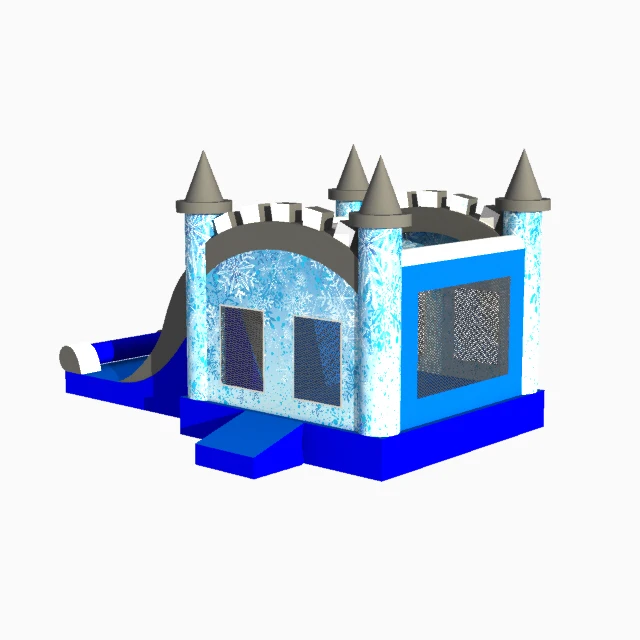 Ice World Jumper Inflatable Bouncer House Bouncy Bouncing Juego Inflable Infantil  Combo Slide