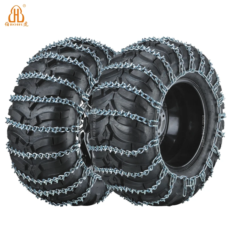 BOHU chain manufacturer alloy steel ATV chain zinc plated anti-skid snow mush chain for wheels