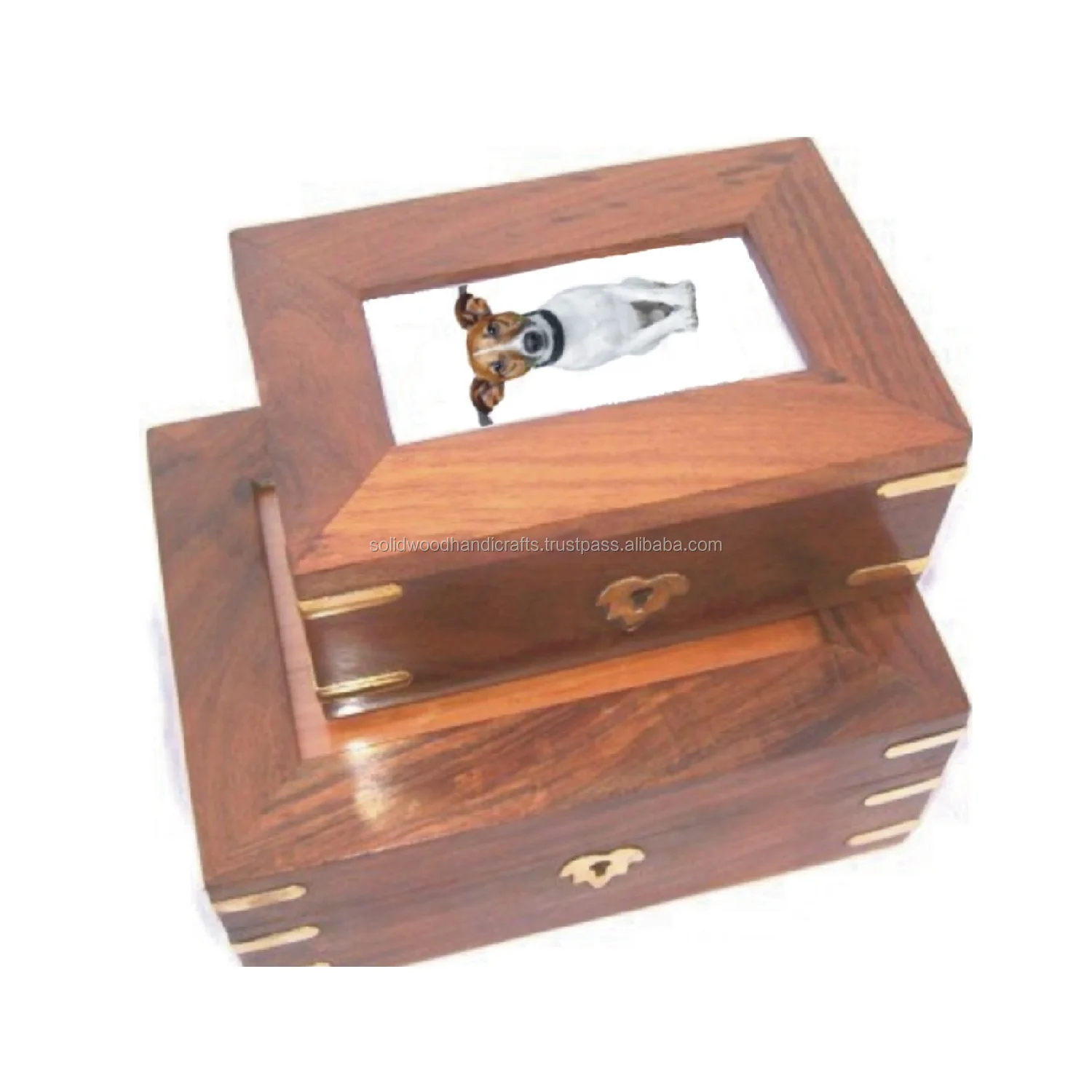 CLASSICAL DESIGN PET CREMATION MANGO WOODEN WINDOW PHOTO FRAME DESIGN URN ITEM WITH CHEAP PRIZE