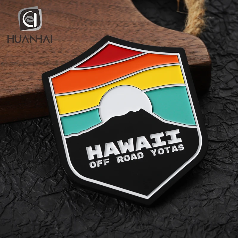 Germany brand 2D logo letter engraved antique bronze custom metal logo labels