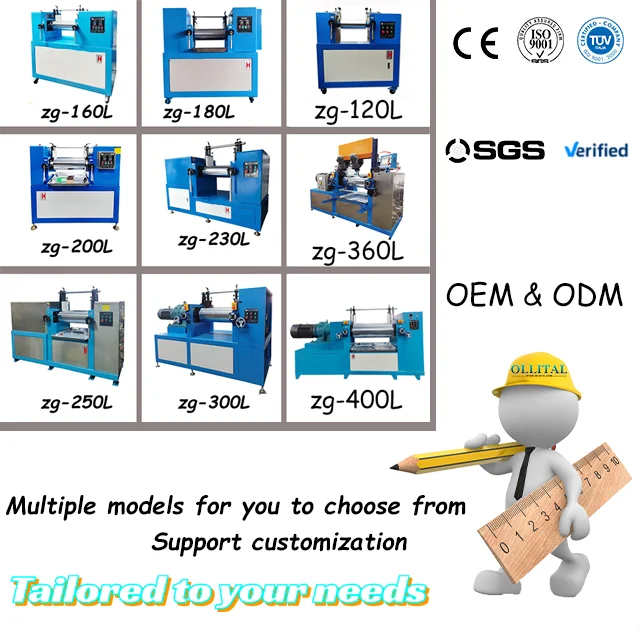 Rubber Two Roll Mixing Mill Rubber Mixing Mill For Lab Laboratory Two Roll Mill Machine Good Sale