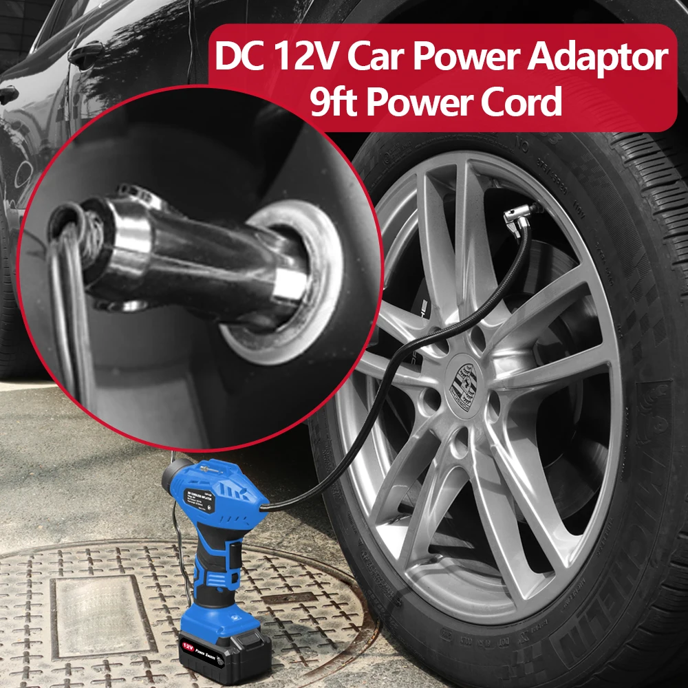 Hehui 20V Mini Portable Electric Tyre Pump Digital Smart Automatic Bicycle Motorcycle Tire Inflator Wireless Car Air Pump