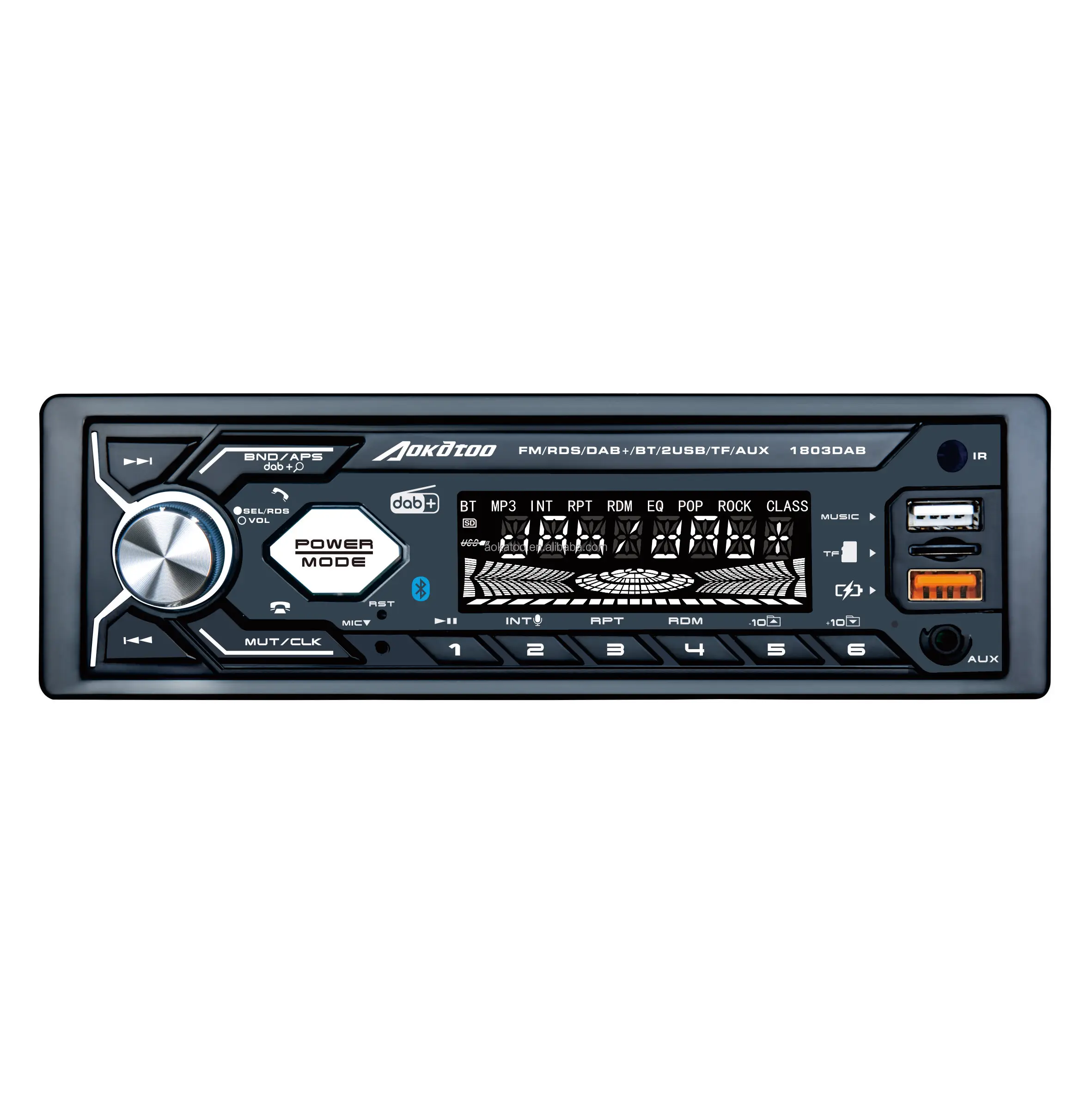 Автомагнитола 1DIN MP3-плеер стерео автомагнитола с BT FM AM RDS DAB + USB SD AUX-IN Управление приложениями подключение карт TF