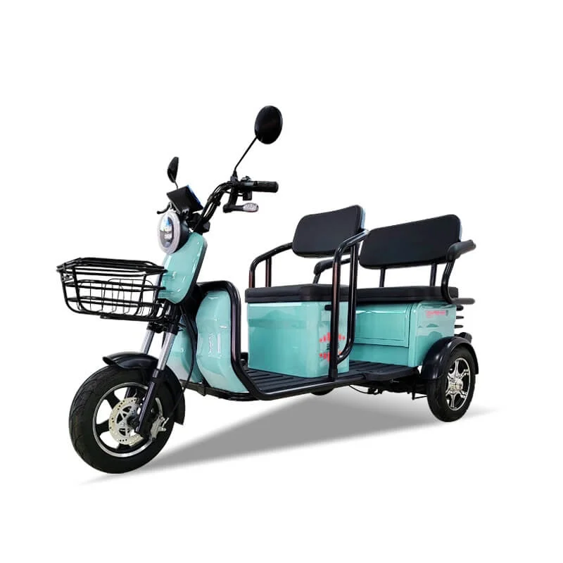 For leisure electric bike with basket for old people electric tricycle adult city fat tire electric trike