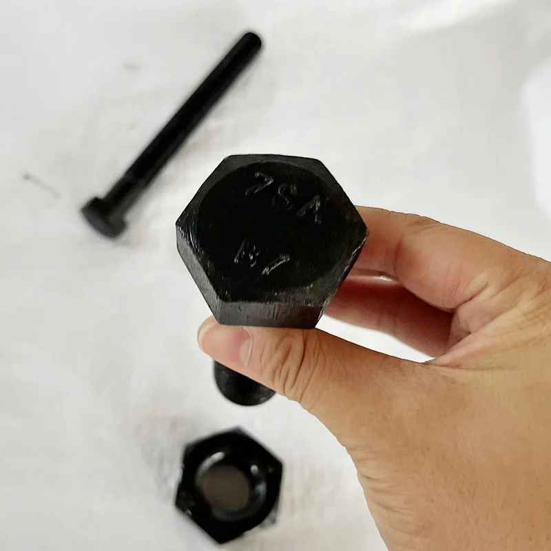 ANSI4140 ASTM A193 B7 A194 Gr.2H/ Gr.2HM Black Oxided Stud Bolt Hex Bolt Nut Studbolt Washer