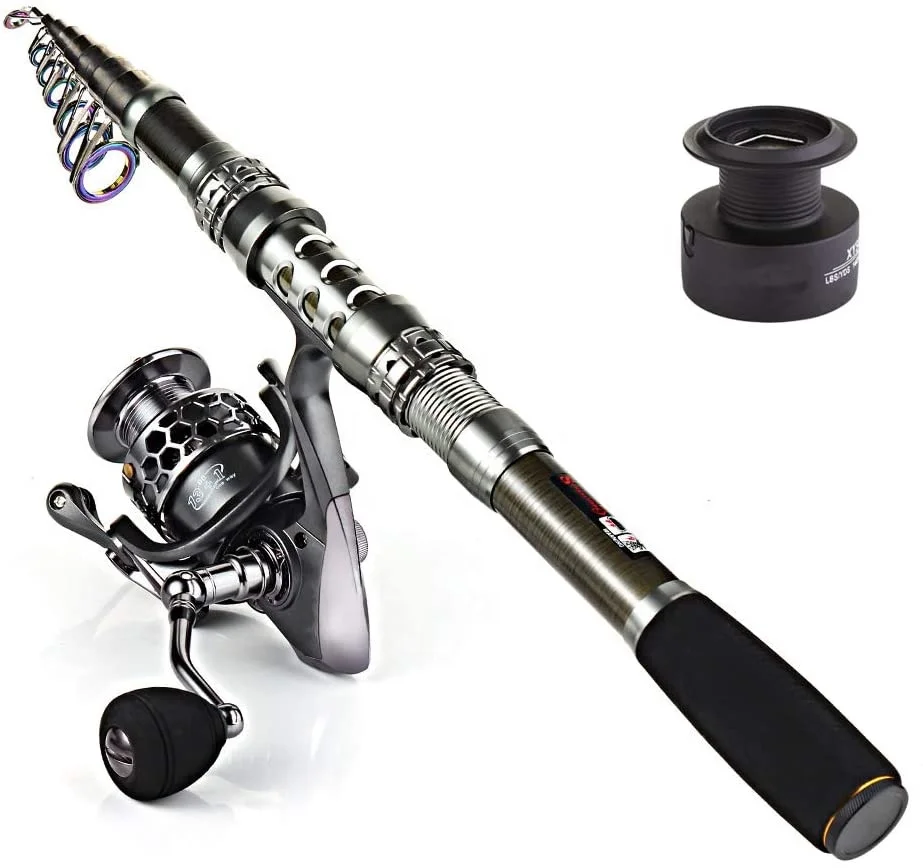 Spinning Fishing Rod and Reel Combos Portable Telescopic Fishing Pole Spinning reels