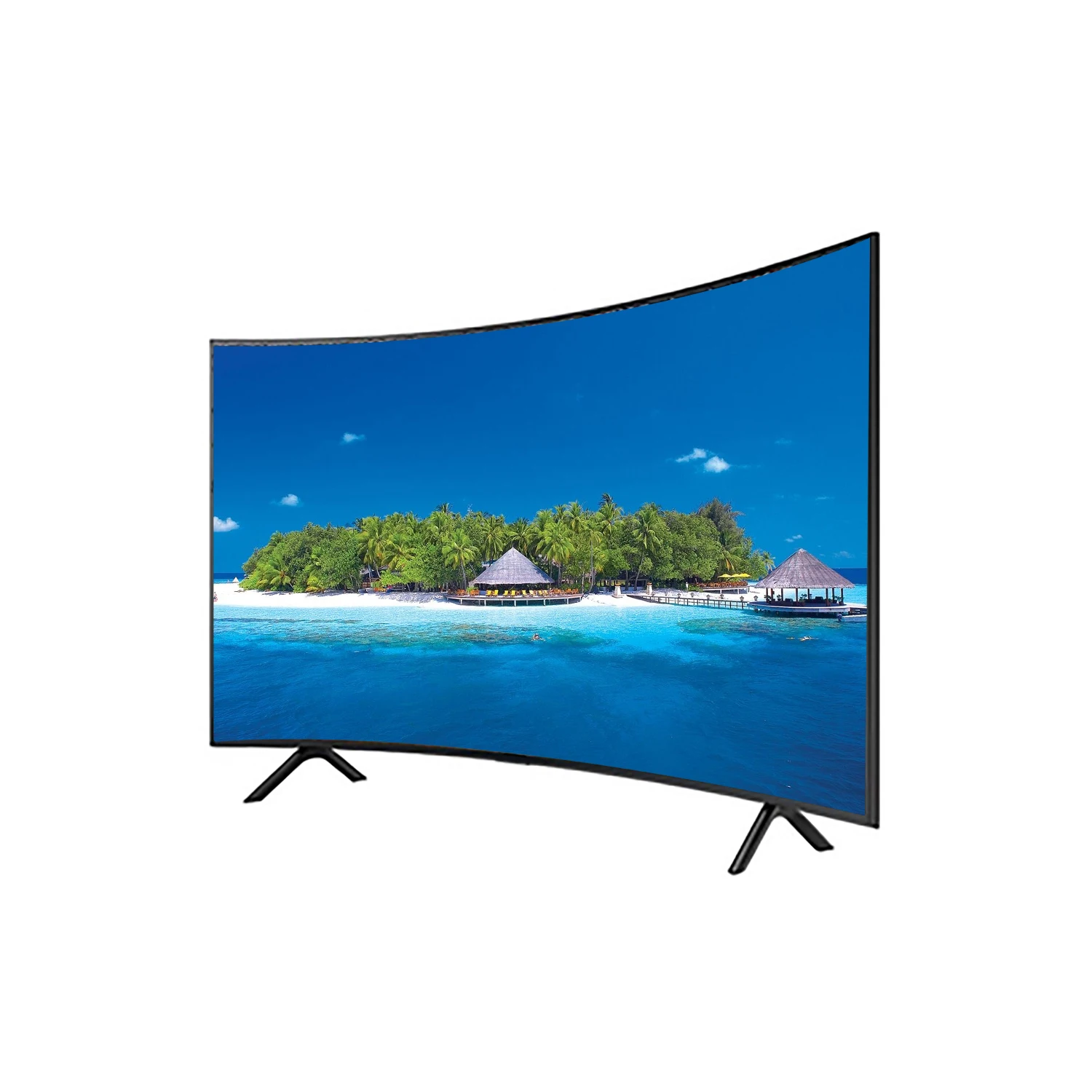 Curved 65inch 4K UHD Smart LED TV in China manufacturer Display Monitor