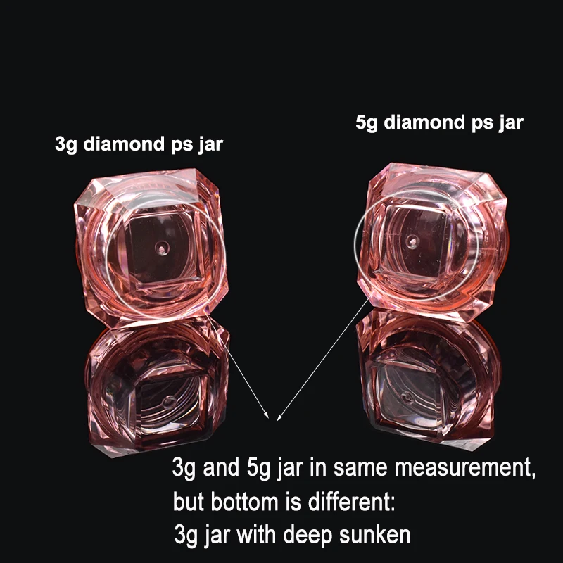 screw cap plastic cosmetic jars 3g 5g colored plastic lip balm container for eye hand cream travel packaging