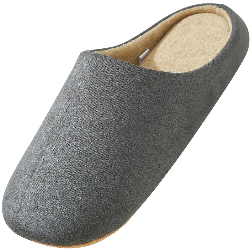 Japanese wooden floor slippers lovers home fabric slippers silent non-slip soft sole slippers