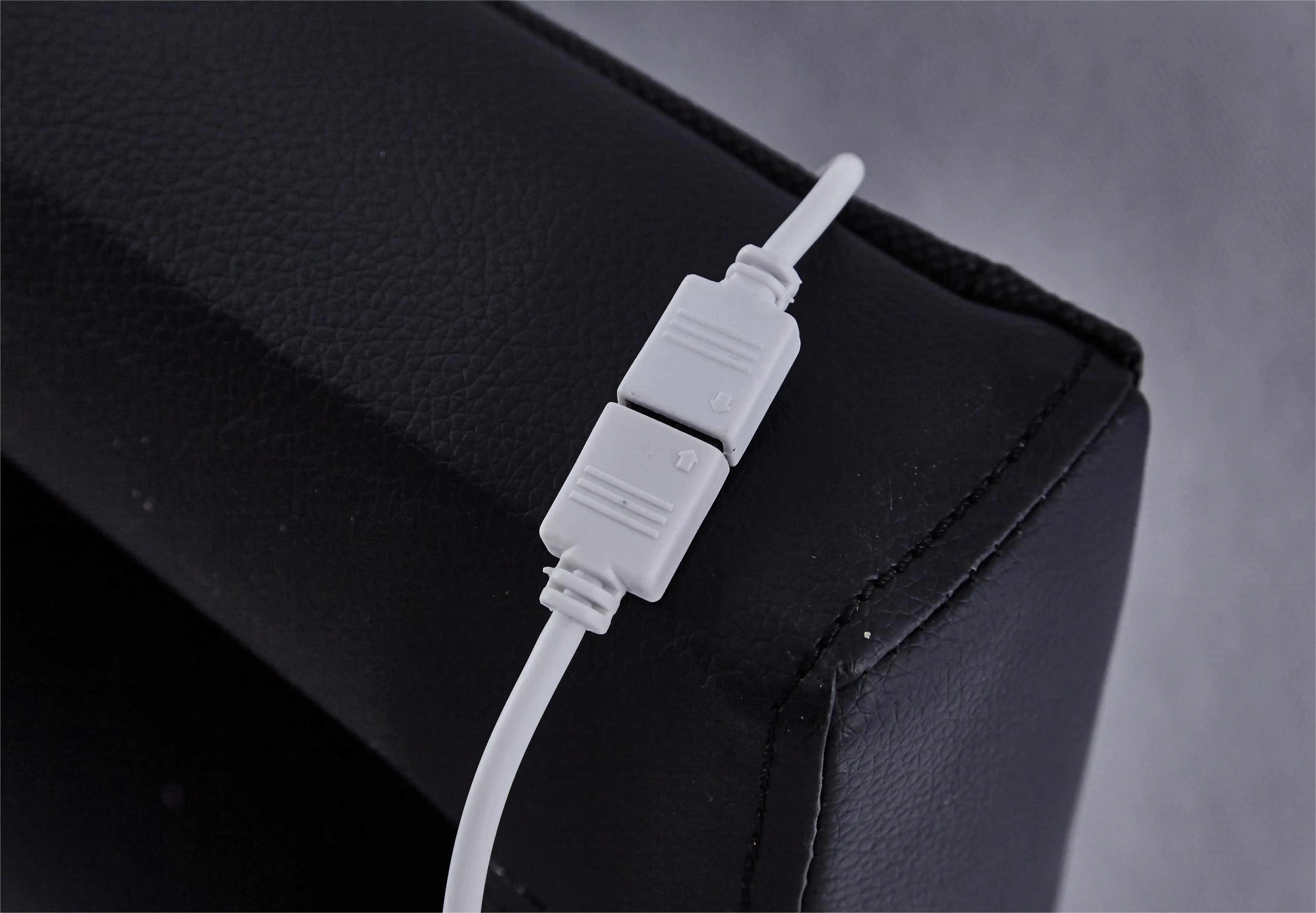 Modern black bed with decorative lights  stylish queen size bed platform frame bed