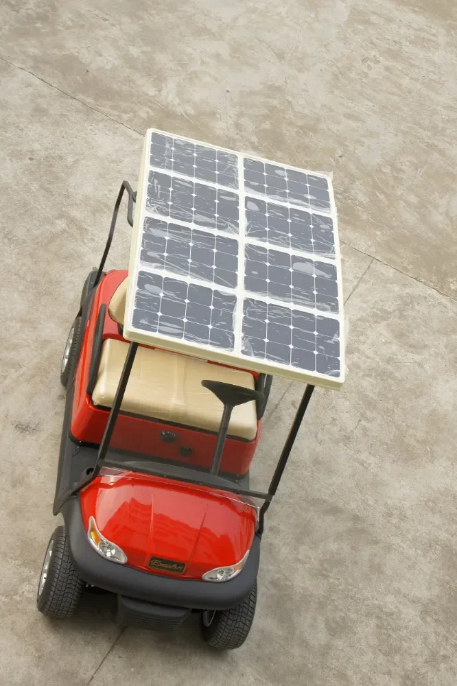 Green Energy Solar Panel Golf Cart with Lithium Battery for Sale