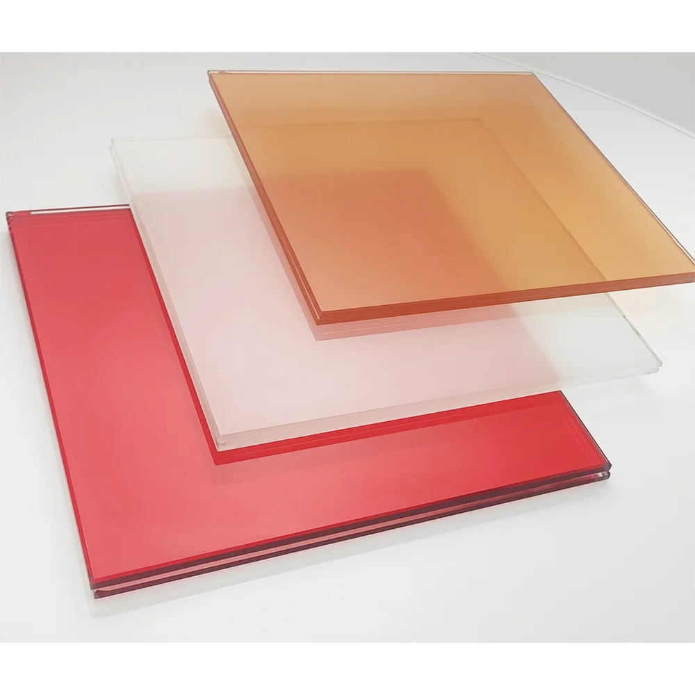 3mm Pvb Interlayer Triple Toughened Laminated Glass Tempered Textured Glass