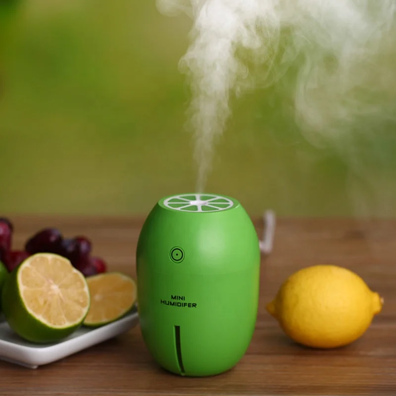 Creative Lemon Humidifier Mini USB Desktop Diffuser Air Humidifier Led Light Mist Maker For Home Office Car Gifts 4 Colors