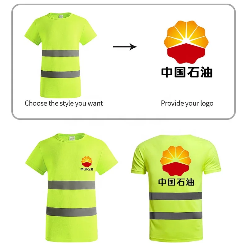 Construction Engineer Safety Long Sleeve T Shirts Class 3 High Visibility Safety Shirt Work T Shirt Green