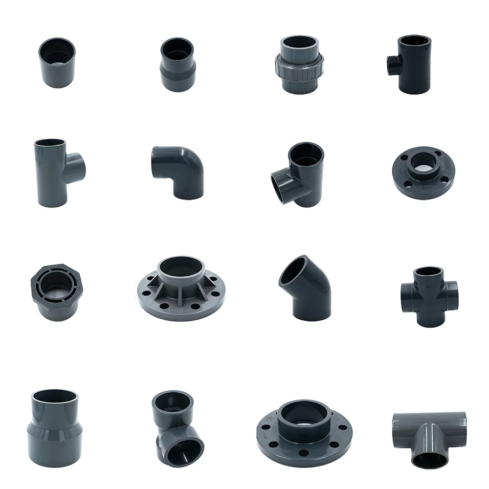 80mm pvc cpvc pipe fittings DIN SCH80 pvc pipe 90mm fittings all sizes green pvc pipe fittings