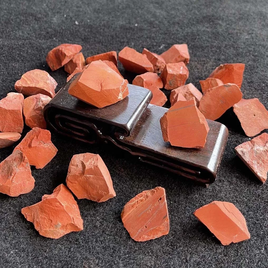 Wholesale Natural Crystal Quartz Raw Gravel Stone Gemstone Red Jasper Rough Stones