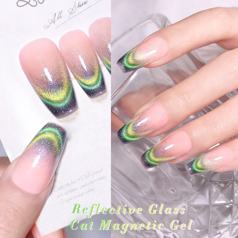 BORN PRETTY Popular Reflective Glass Cat Eye Magnetic Esmaltes En Gel UV Nails Cateye Gel Polish with Your Own Logo