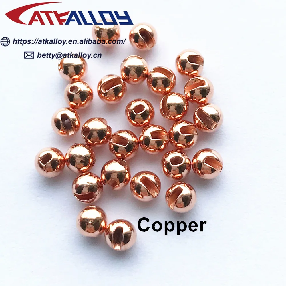 Wholesale Hot Sale  2.5mm 3.0mm 3.5mm 4.0mm  Fishing Fly Tying Materials Slotted Tungsten Beads