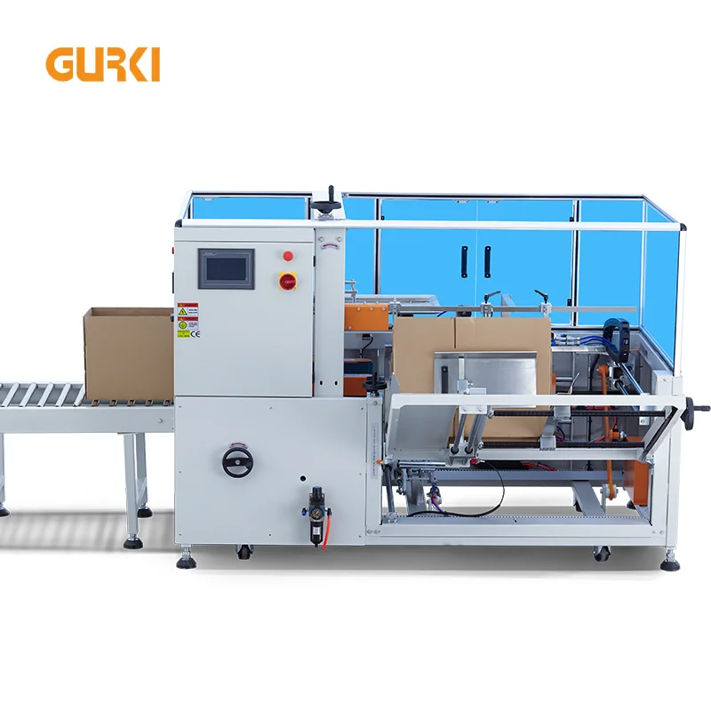 Fully Auto Carton Erector Box Erecting Forming Machine Automatic Bottom Sealing Case Carton Erector