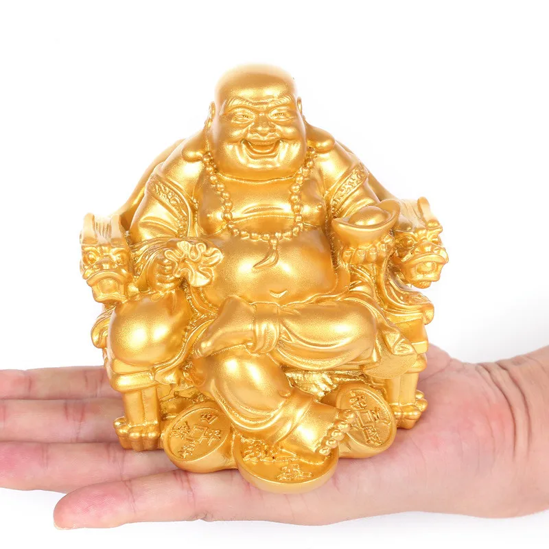 Chinese style home feng shui ornaments custom resin crafts Buddha figurines Cabinet table top decoration Buddha statue