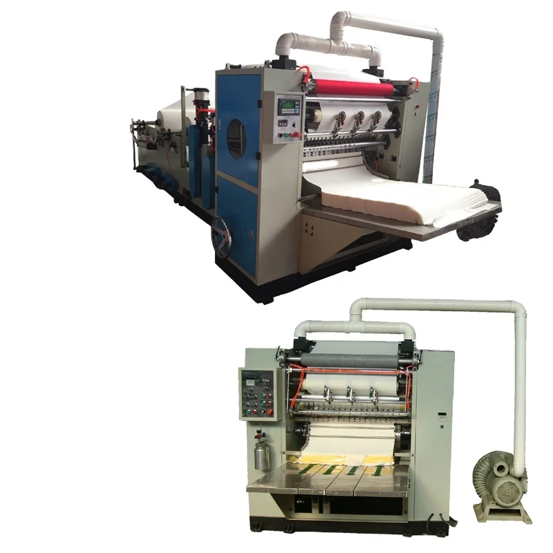 Automatic embossing facial tissue V folded face tissue paper cutting making machine