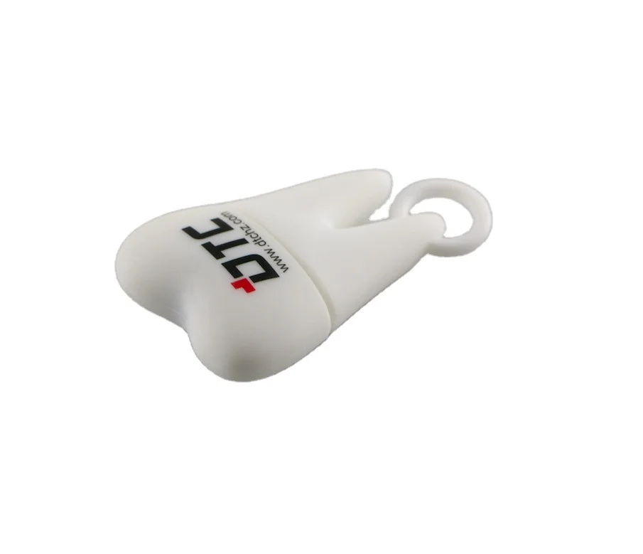 PVC Customized tooth implant usb flash drive, unique tooth design pen drive, PVC tooth shape usb stick low cost