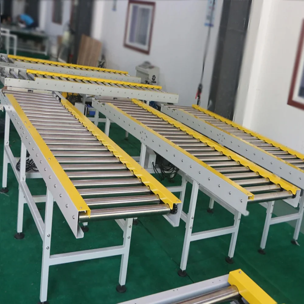 power/gravity manual drum conveyor system, stainless steel electric drum conveyor, used for cardboard boxes