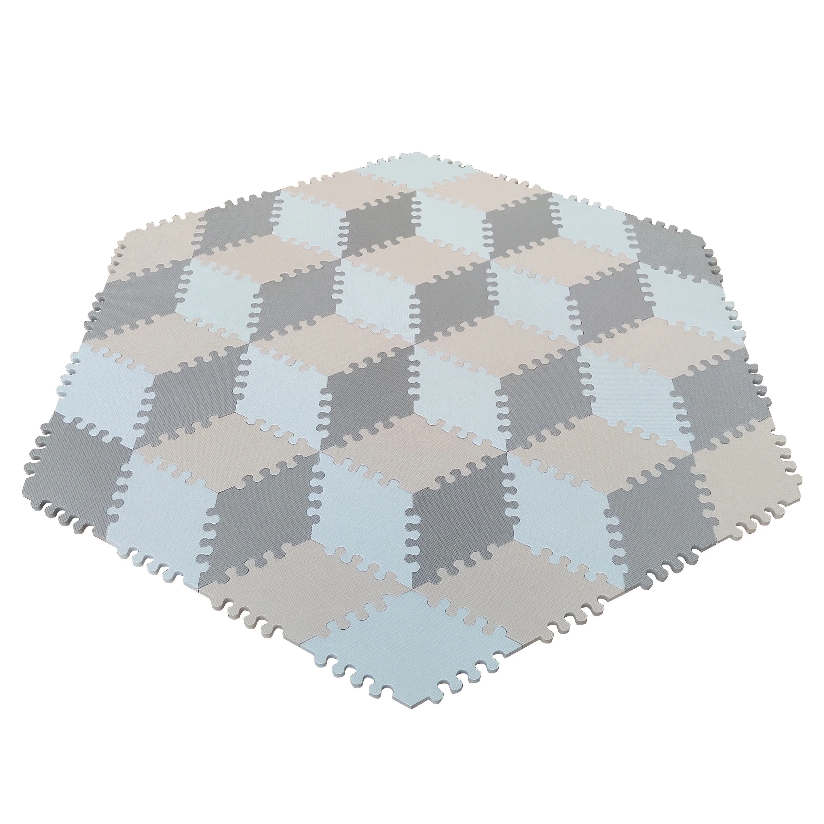 2021 Newest Design Baby Play Mat Eva Foam Jigsaw Kids Rhombus Puzzle Mat (1600345940637)