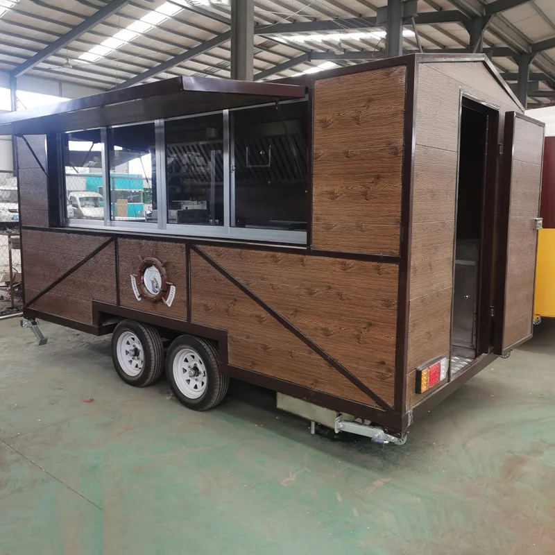 High quality mobile food trucks 7.5ft dining car food trailer food truck for germany for sale europe