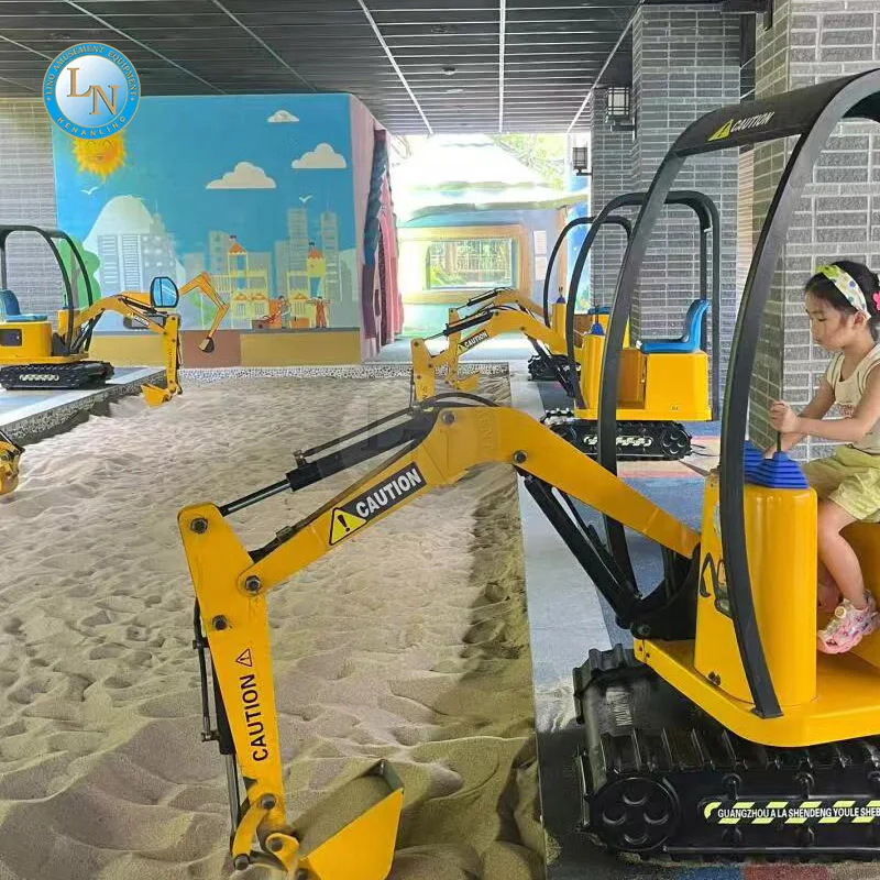 China Supplier Kids Mini Electric Kids Excavator Rides! Amusement Park Rides Kids Toy Games Electric Mini Excavator