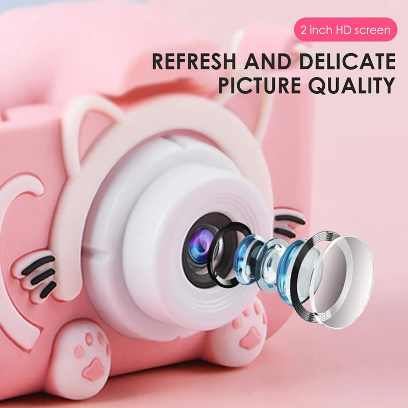 Детская цифровая мини-камера JUNNX, образовательный подарок для детей, милый мультяшный фотоаппарат, подарок на день рождения