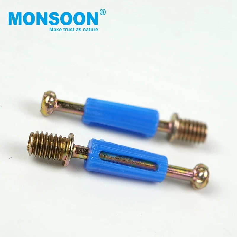 furniture fitting connector Cam Fitting Wood Dowel Pins And Pre-inserted Nut screw dowels furniture fasteners