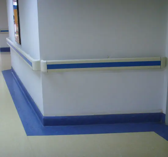 Hospital Handrail Corridor Wall Mounted Pvc Handrail For Hospital Elderly