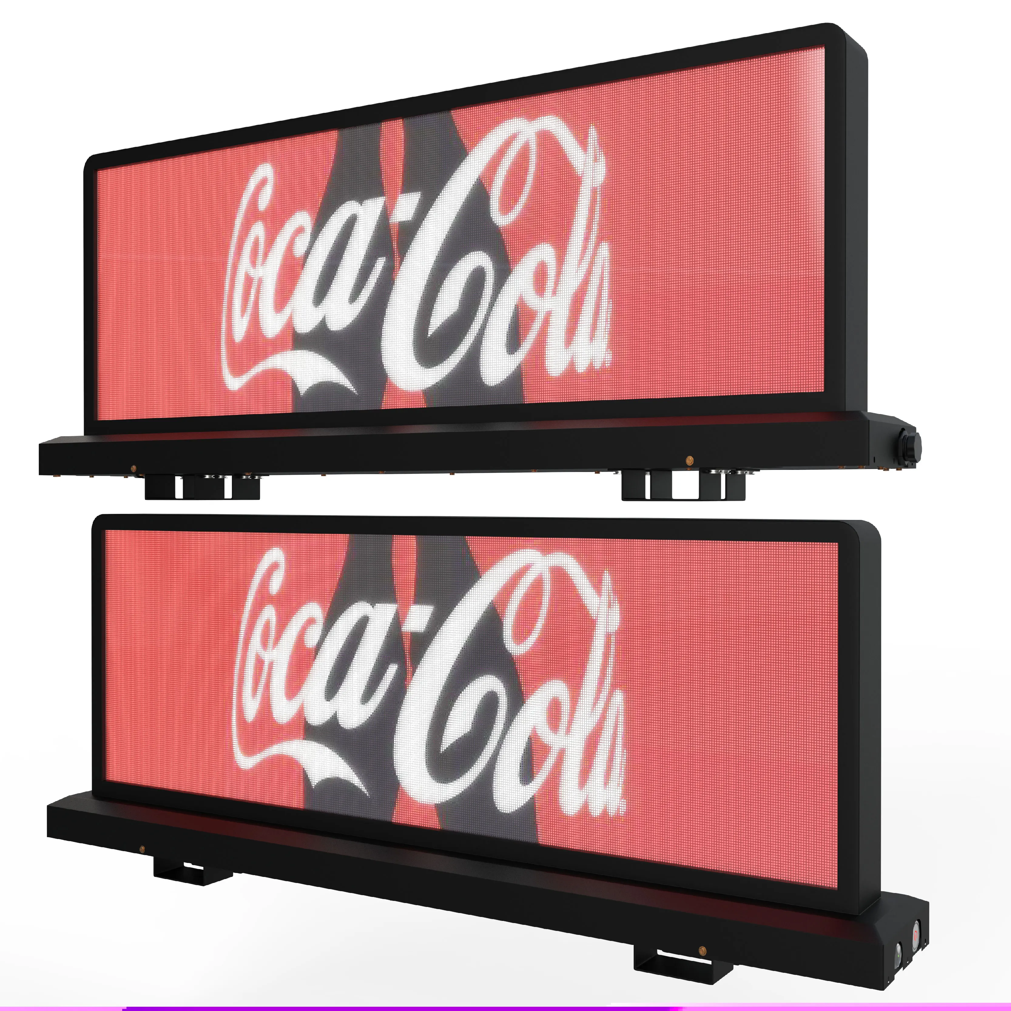 4G Outdoor P2.5mm P5mm LED Taxi Roof Advertising Sign LED Double-sided Display High Brightness LED Car Top Screen Taxi Displays
