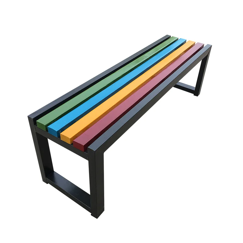 Garden bench patio benches outdoor  antiseptic  row chair back gym rest  solid wood